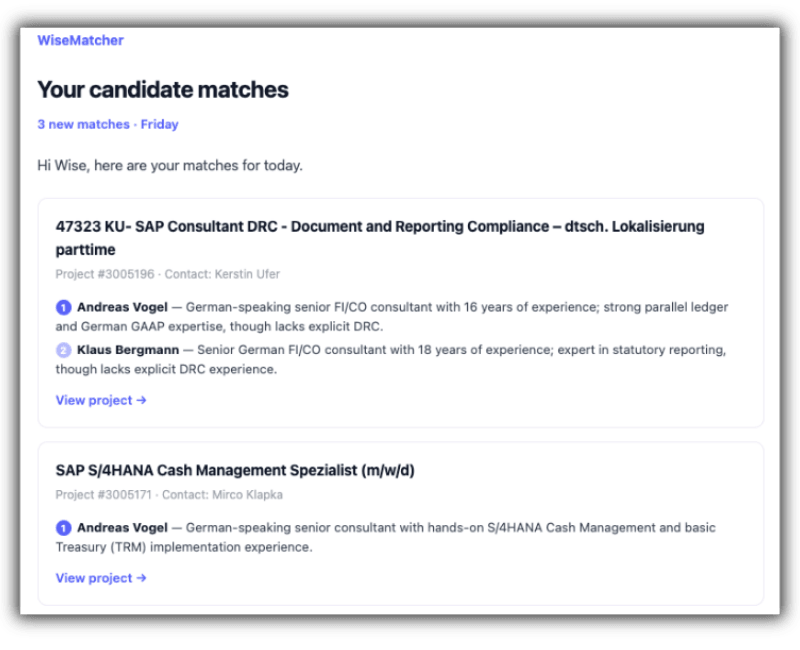 Automated Daily Matchmaking Reports
